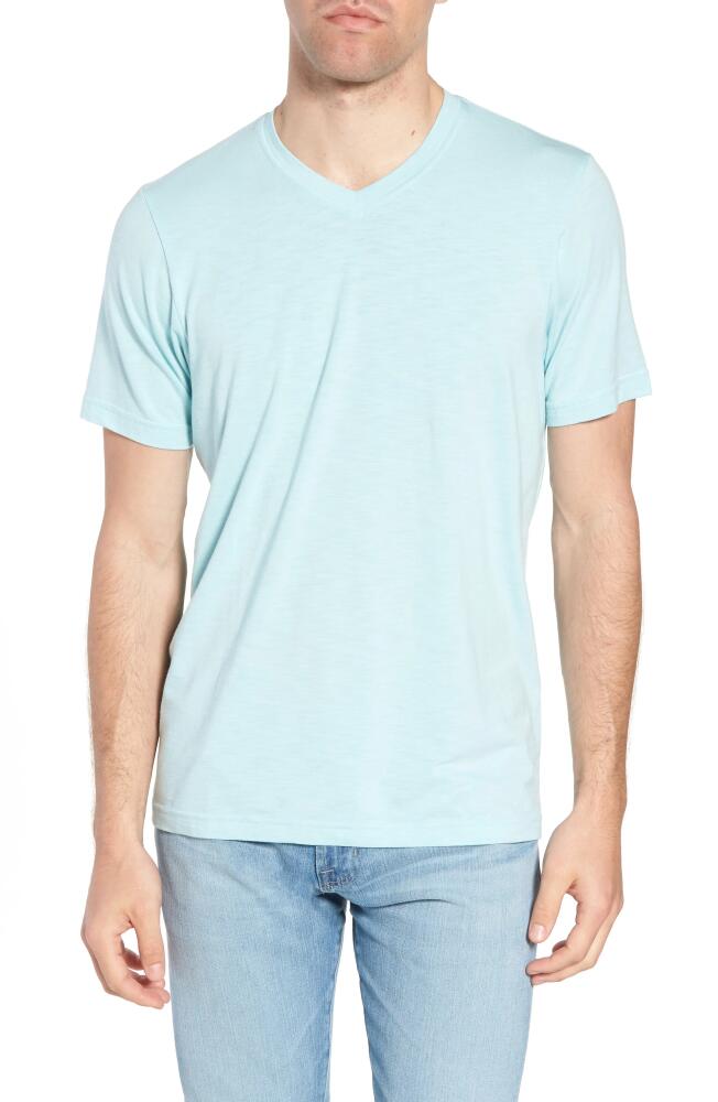 TravisMathew Cloud Trim Fit Slubbed T-Shirt in Porcelain Blue Cover