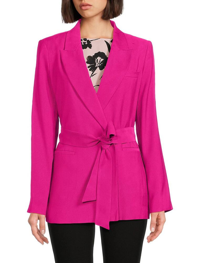 DKNY Women's Belted Blazer - Raspberry Cover