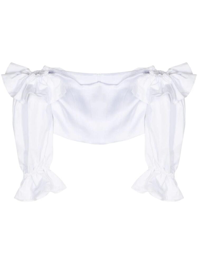 Paris Georgia Ruffle Bodice top - White Cover