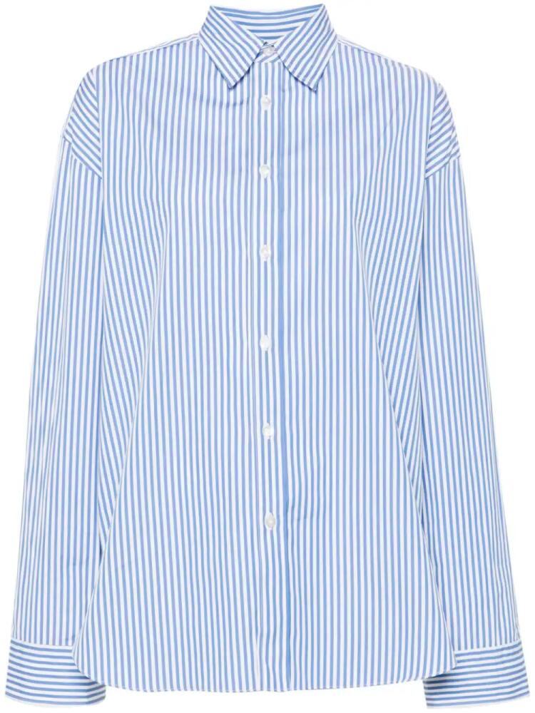 Finamore 1925 Napoli striped cotton shirt - Blue Cover