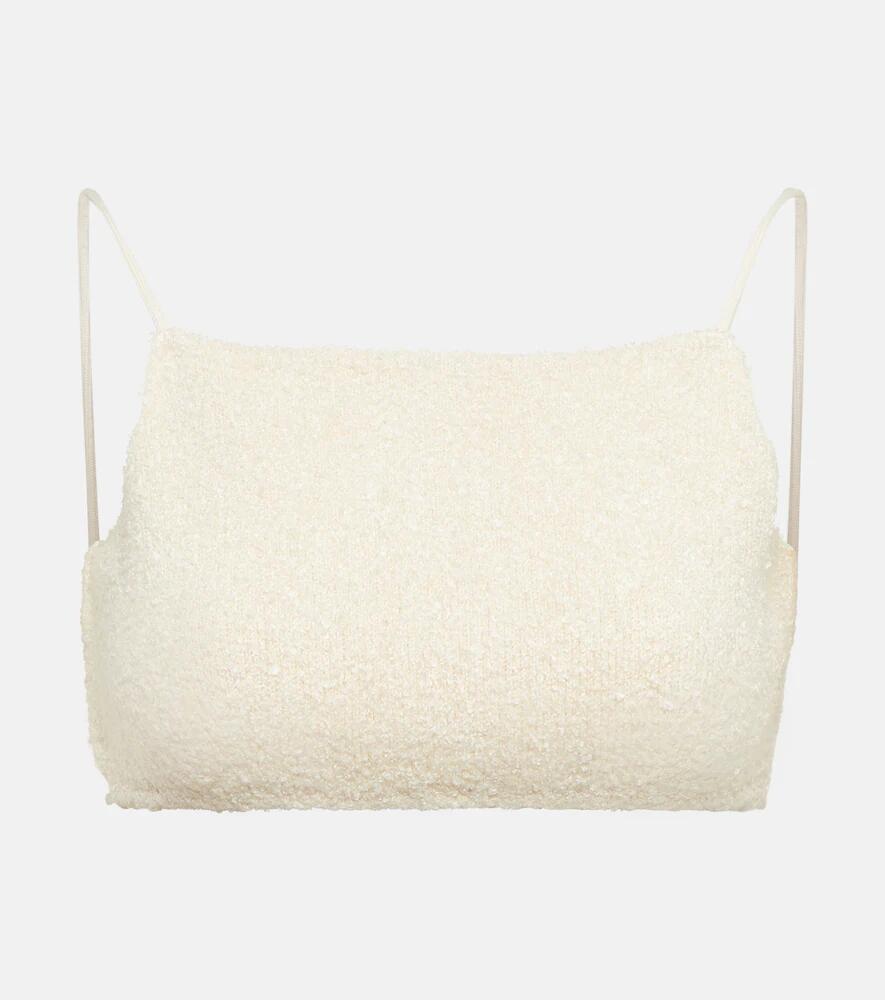 Loro Piana Silk bouclé crop top Cover