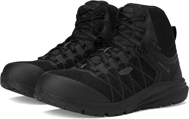 KEEN Utility Vista Energy Mid ESD (Comp Toe) (Black/Black) Women's Work Boots Cover