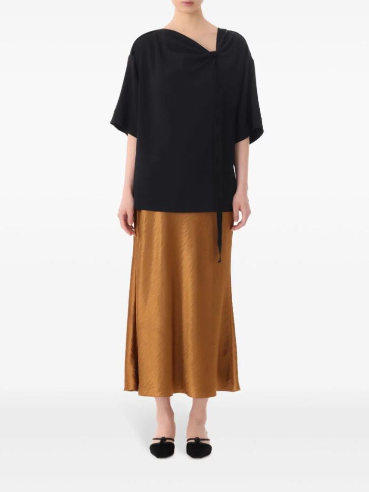 Jason Wu Collection hammered satin midi skirt - Brown Cover