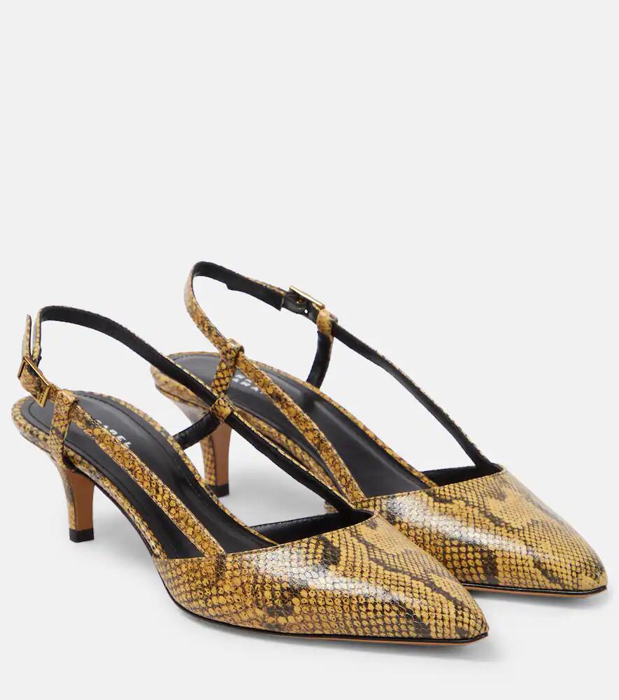 Isabel Marant Pilia leather slingback pumps Cover