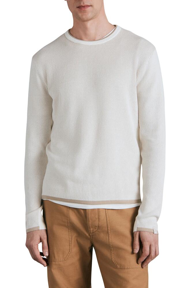 rag & bone Harvey Crewneck Cotton & Linen Sweater in Ivory Cover