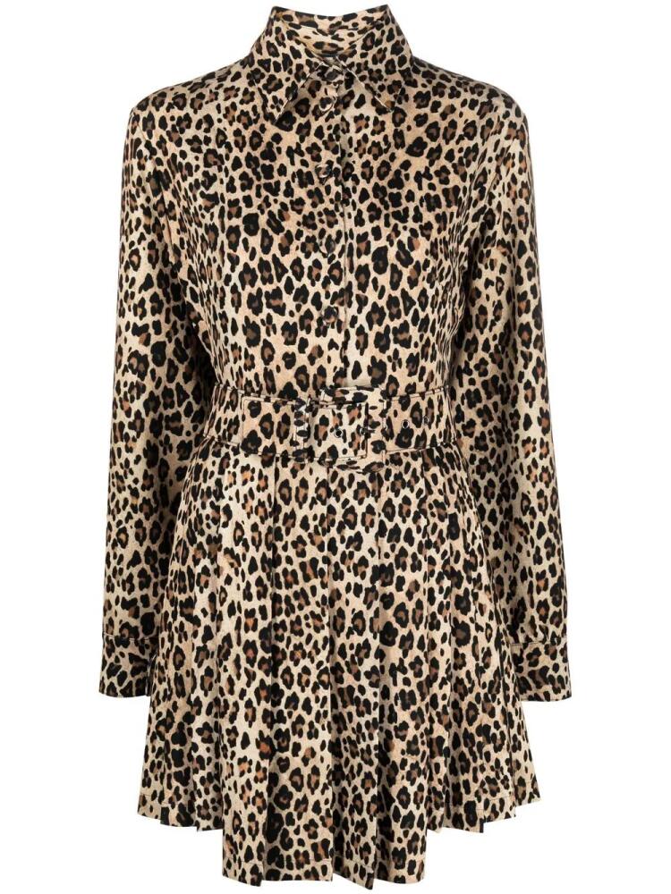 Ermanno Scervino leopard-print belted mini dress - Brown Cover