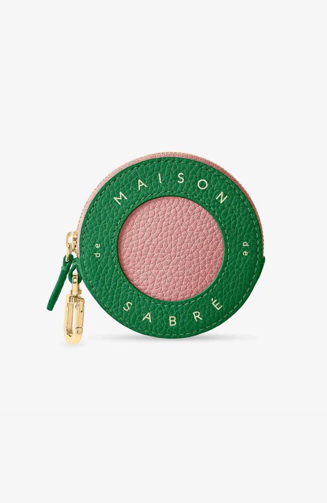 MAISON de SABRÉ Leather Coin Purse in Emerald Lily Cover