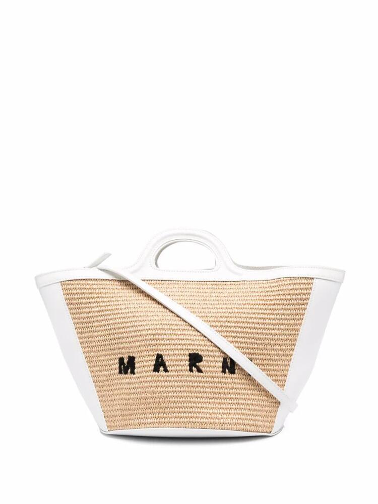 Marni Tropicalia logo-embroidered tote bag - Neutrals Cover