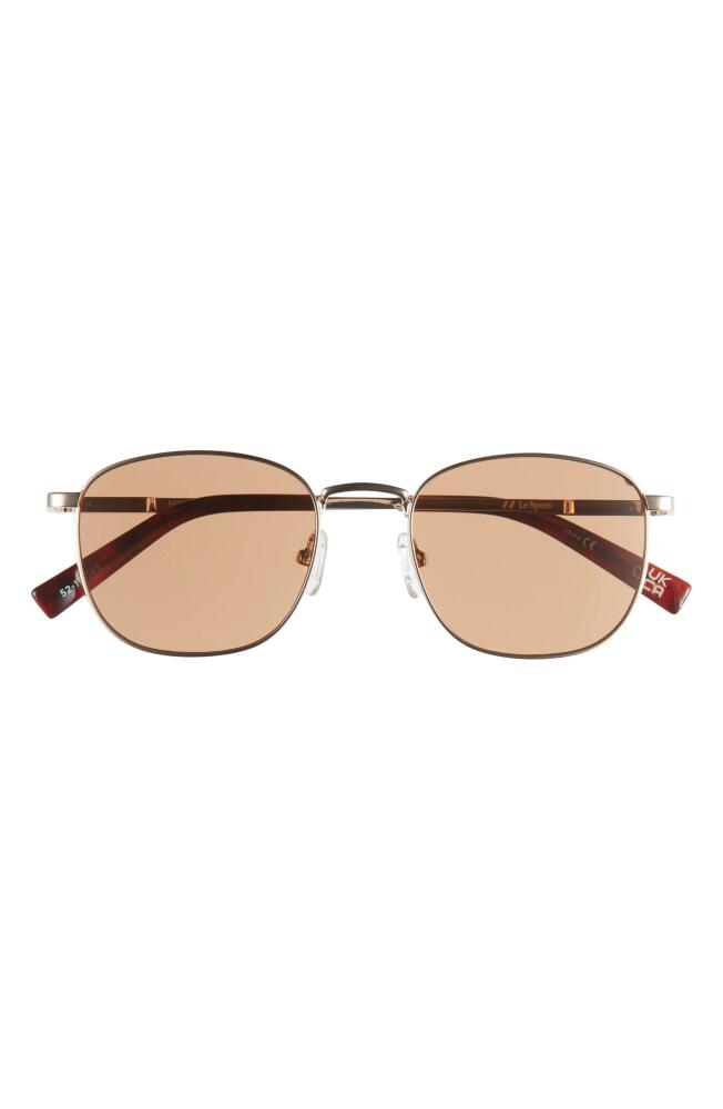 Le Specs Neptune Deux 52mm Square Sunglasses in Gold Cover