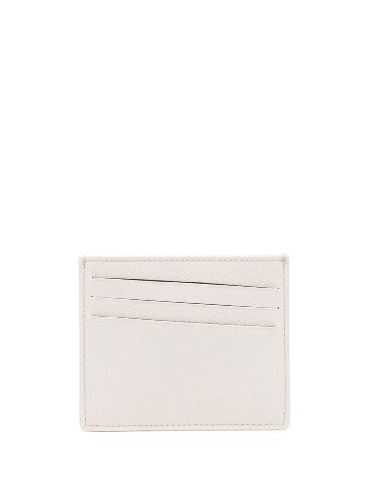 Maison Margiela four-stitch leather card holder - White Cover