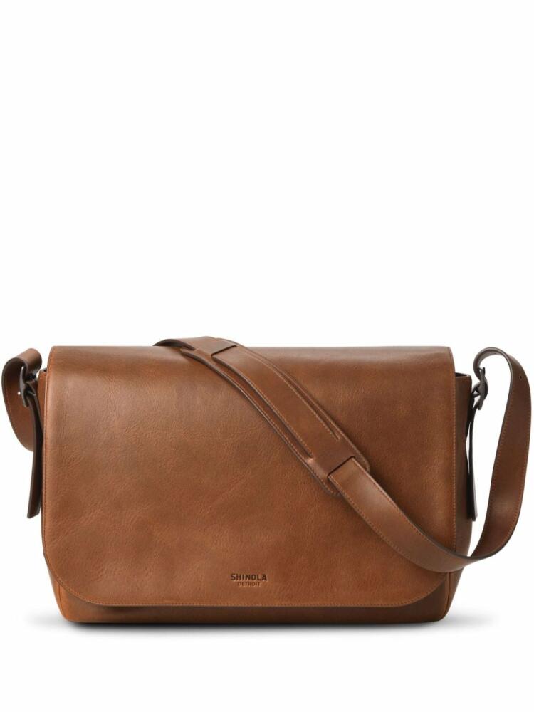 Shinola Runwell leather messenger bag - Brown Cover