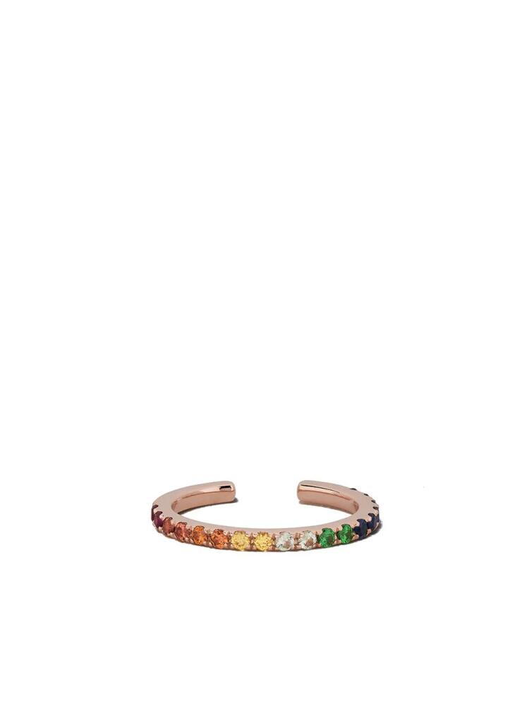 We by WHITEbIRD 18kt rose gold Suzanne rainbow earcuff - Pink Cover