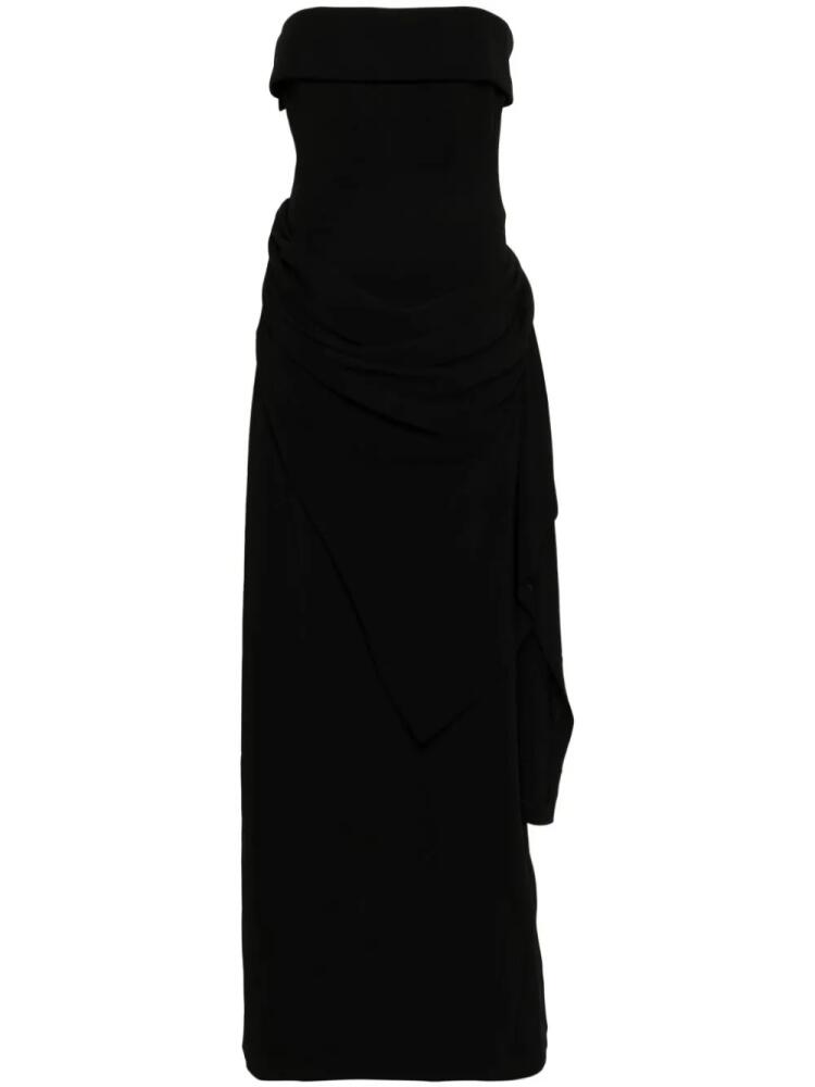 DSQUARED2 draped asymmetric maxi dress - Black Cover