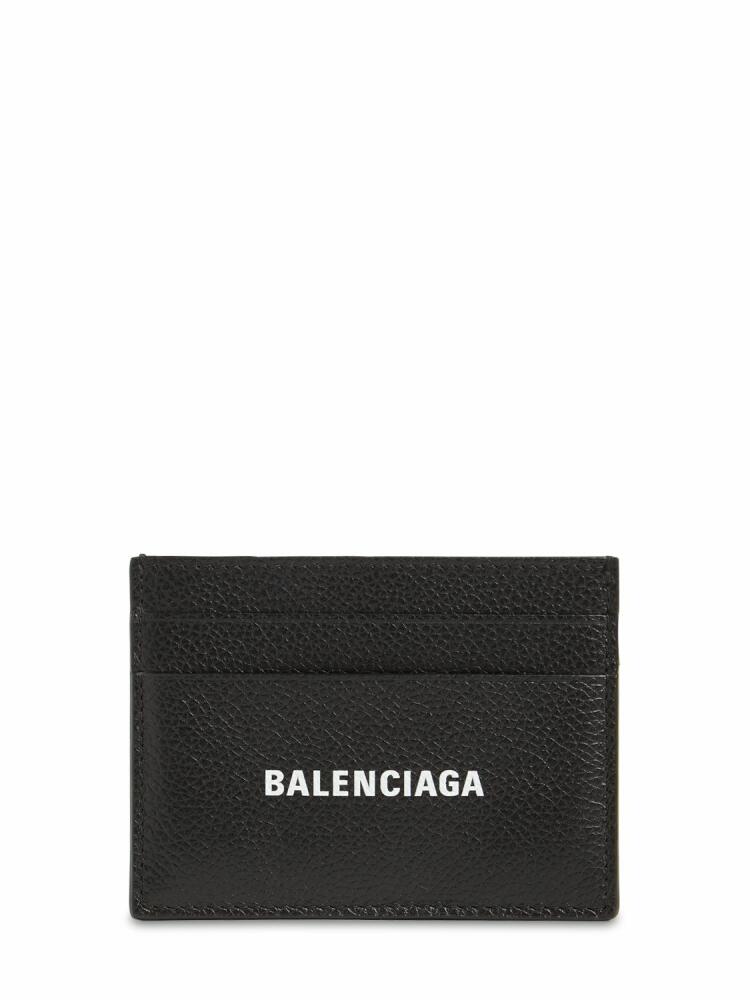 BALENCIAGA Logo Leather Card Holder Cover