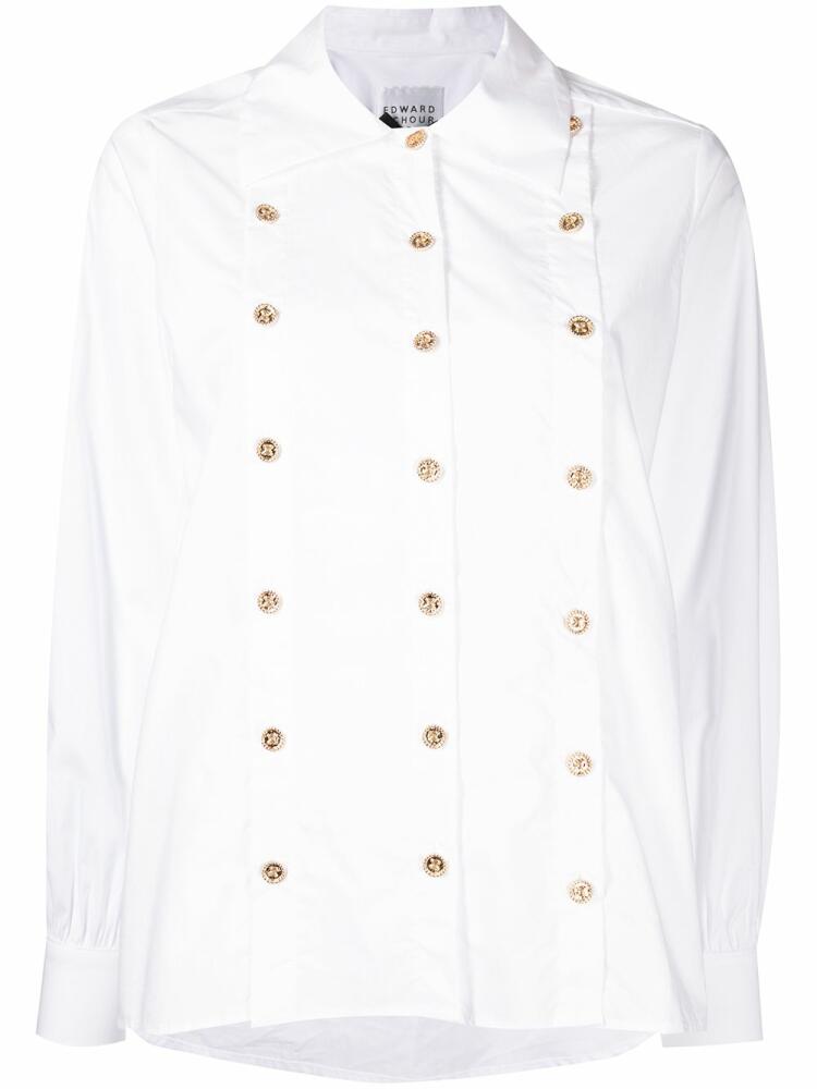 Edward Achour Paris button-detailed blouse - White Cover