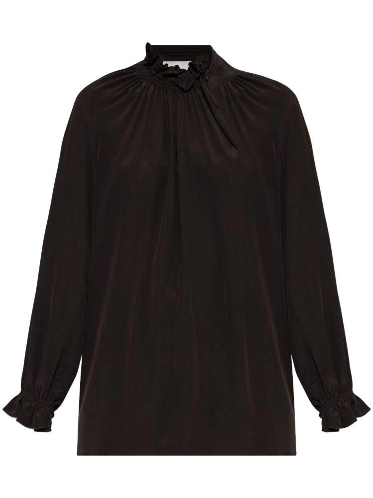 Victoria Beckham draped silk blouse - Brown Cover