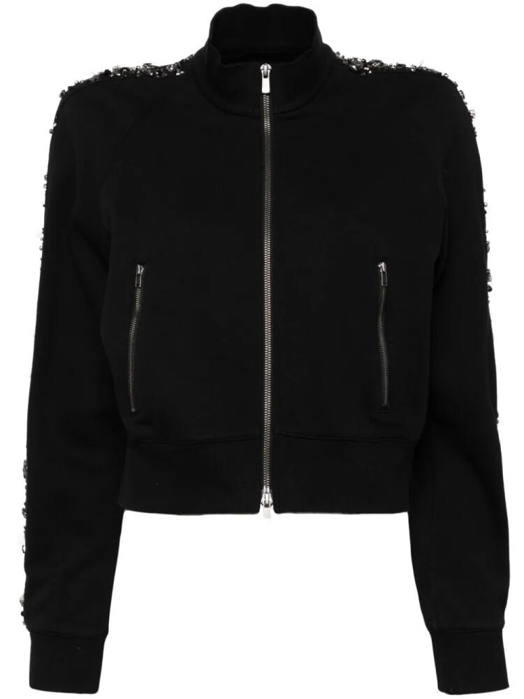 JNBY rhinestone-embellished sweatshirt cardigan - Black Cover