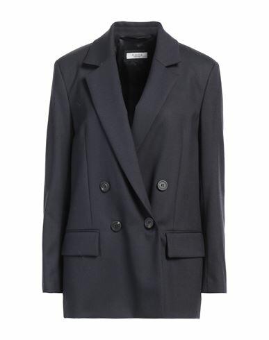 Peserico Woman Blazer Navy blue Wool, Polyester, Elastane Cover