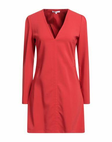 Patrizia Pepe Woman Mini dress Red Polyester, Elastane Cover