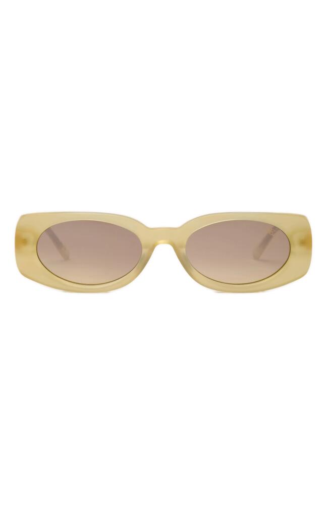 DEZI Booked 52mm Rectangular Sunglasses in Pineapple /Coconut Flash Cover