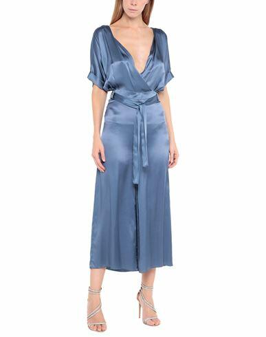 Semicouture Woman Jumpsuit Pastel blue Acetate, Silk Cover