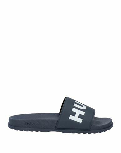 Hugo Man Sandals Navy blue Rubber Cover