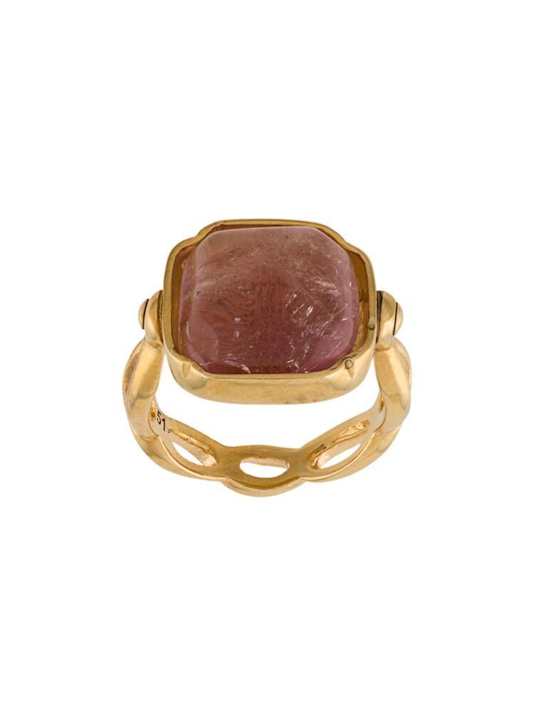 Goossens square Cabochons ring - Pink Cover