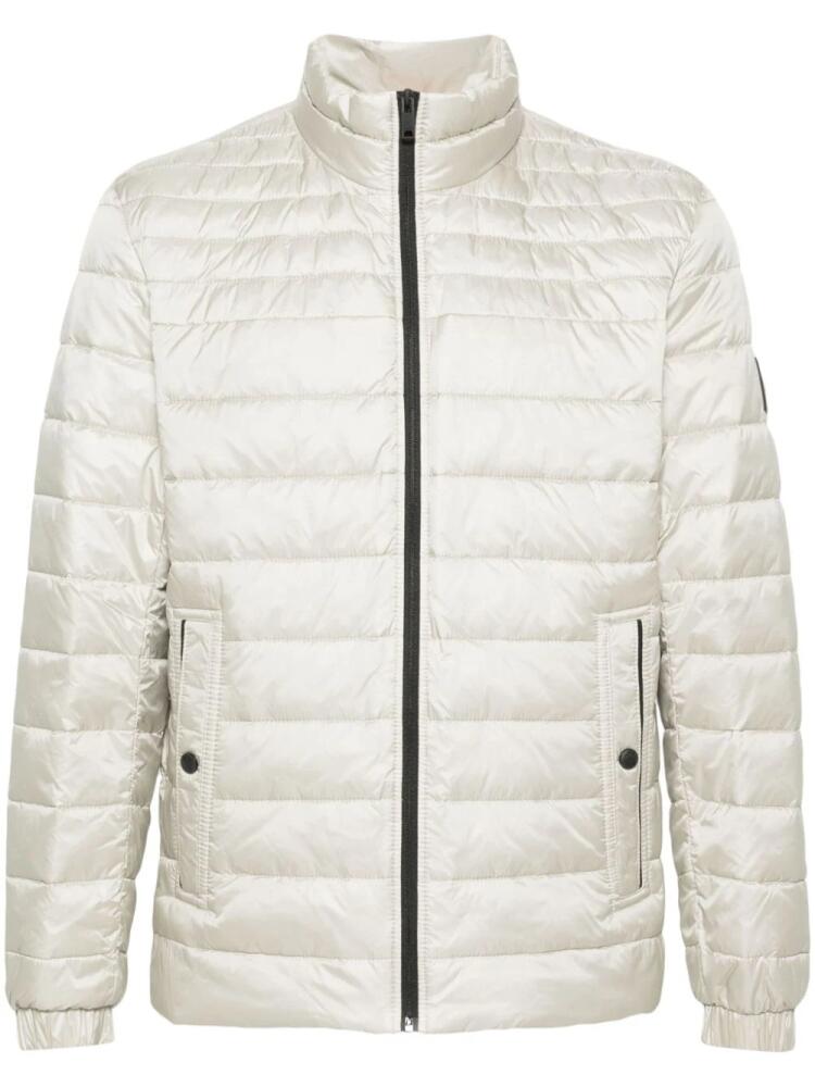 BOSS logo-patch padded jacket - Neutrals Cover