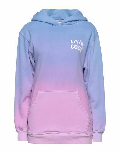 Livincool Woman Sweatshirt Sky blue Cotton Cover