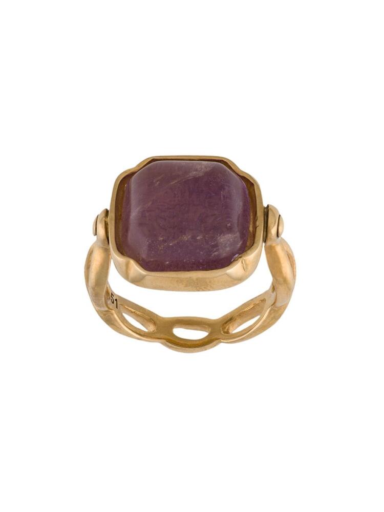 Goossens square Cabochons ring - Gold Cover