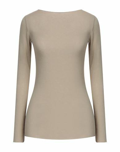 Daniele Fiesoli Woman T-shirt Khaki Viscose, Nylon, Cashmere, Elastane Cover