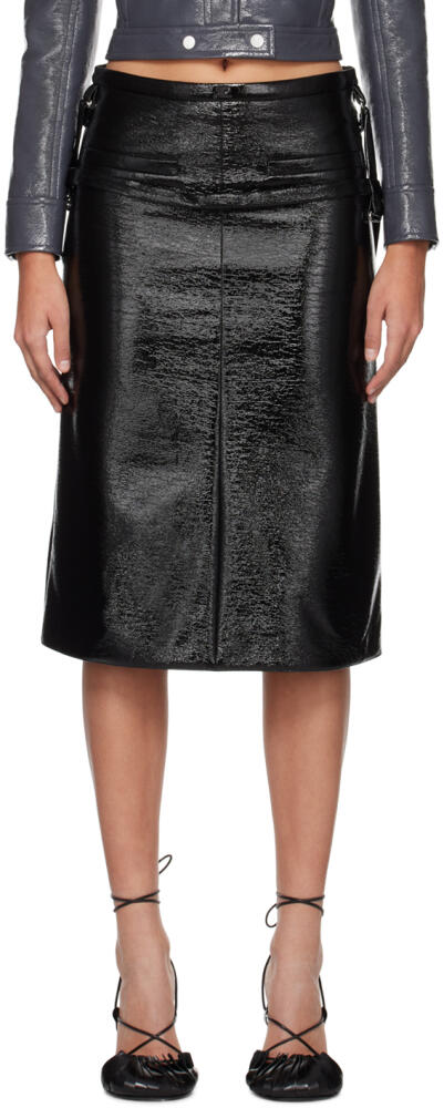 Courrèges Black One Strap Midi Skirt Cover