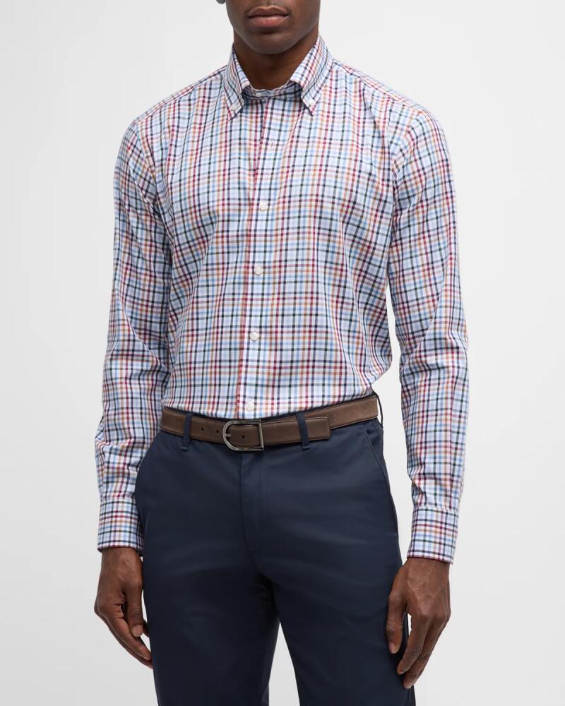 Peter Millar Men's Brighton Multicolor Check Sport Shirt Cover