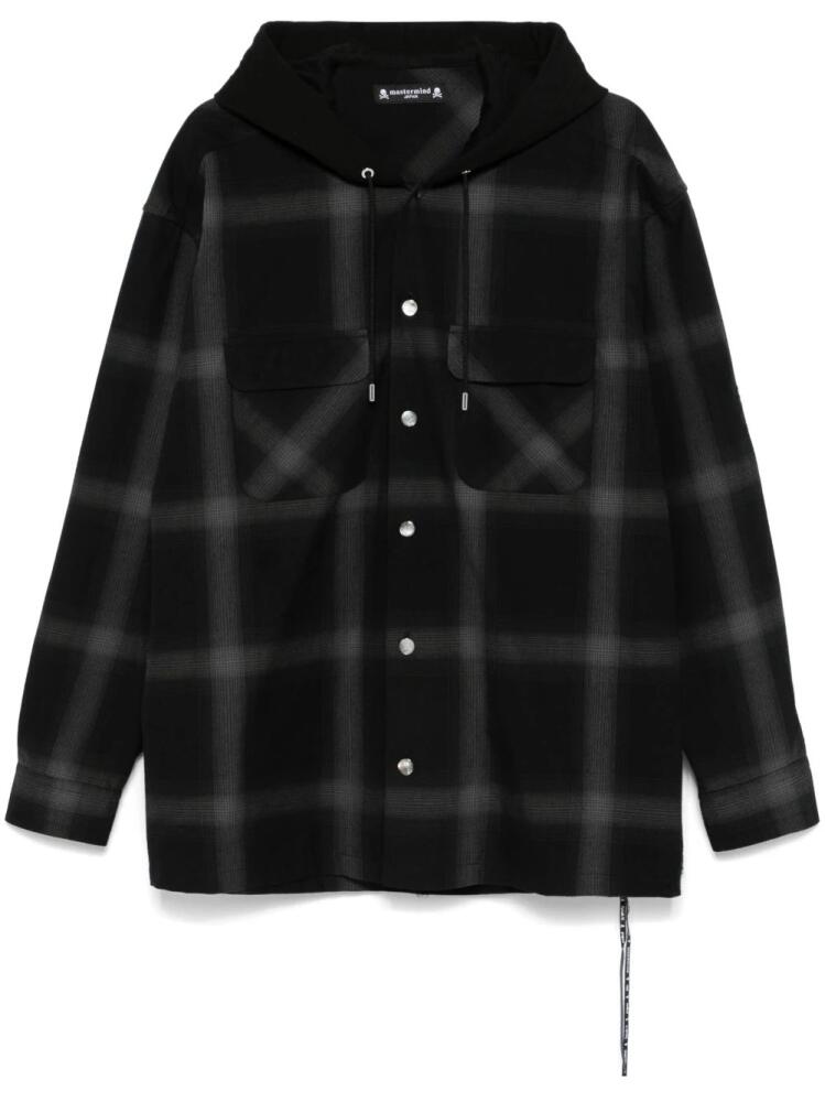 Mastermind Japan hooded plaid overshirt - Black Cover