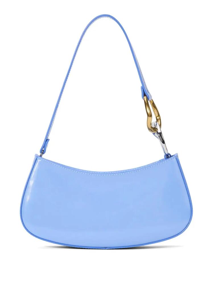 STAUD Ollie patent-leather shoulder bag - Blue Cover