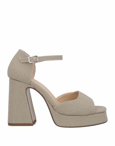 Souliers Martinez Woman Sandals Beige Textile fibers Cover