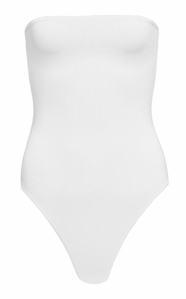 ALAA - Strapless Jersey Bodysuit - White Cover