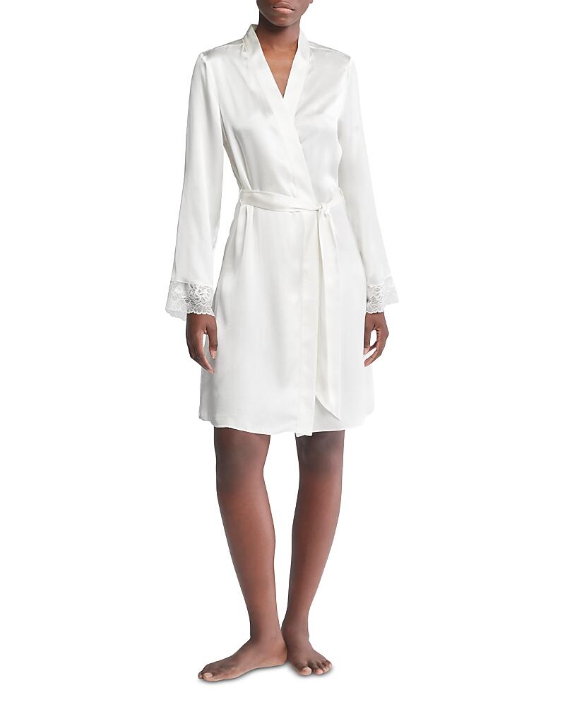 Calvin Klein Silk Lace Trim Robe Cover