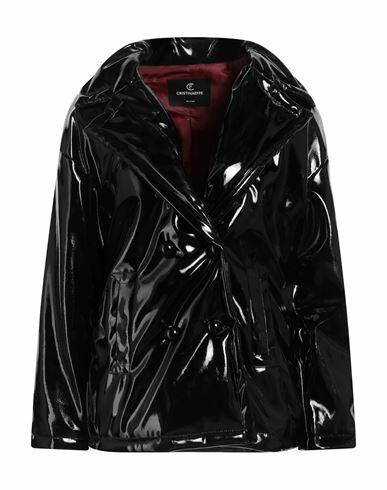 Cristinaeffe Woman Jacket Black Polyurethane, Polyester, Elastane Cover