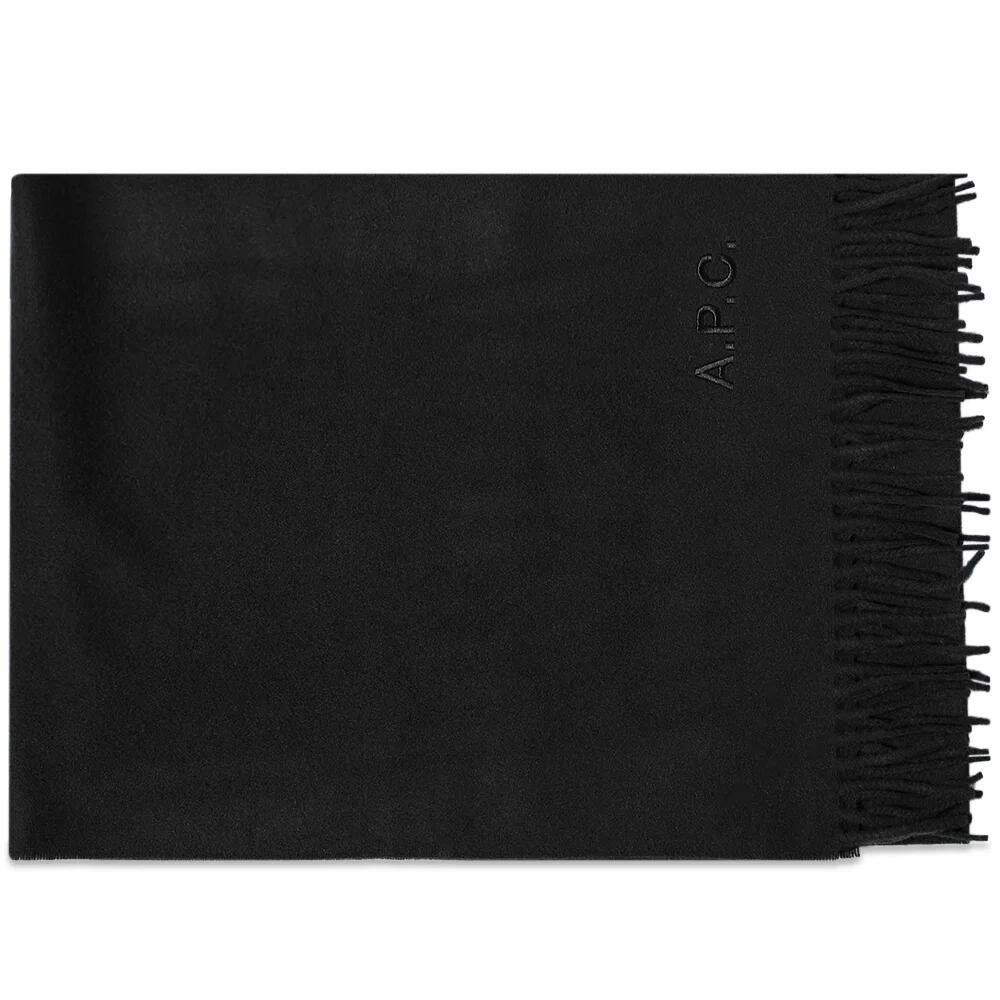 A.P.C. Men's Ambroise Embroidered Scarf in Black Cover