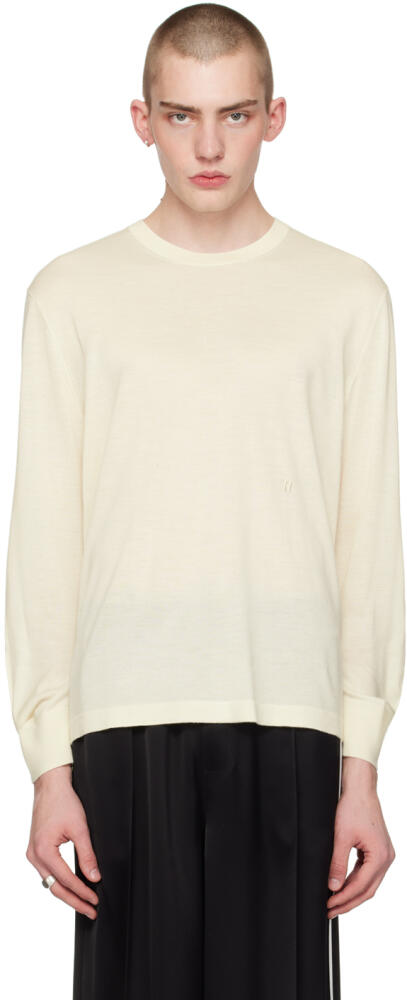 Helmut Lang Off-White Curved Sleeve Sweater Cover