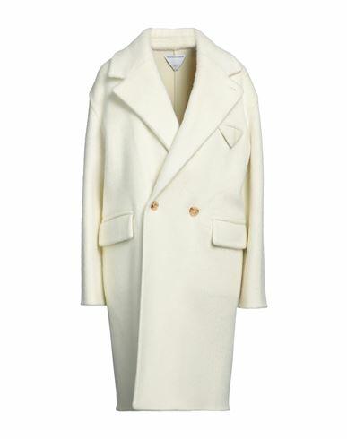 Bottega Veneta Woman Coat Cream Wool, Alpaca wool, Mohair wool, Polyamide Cover