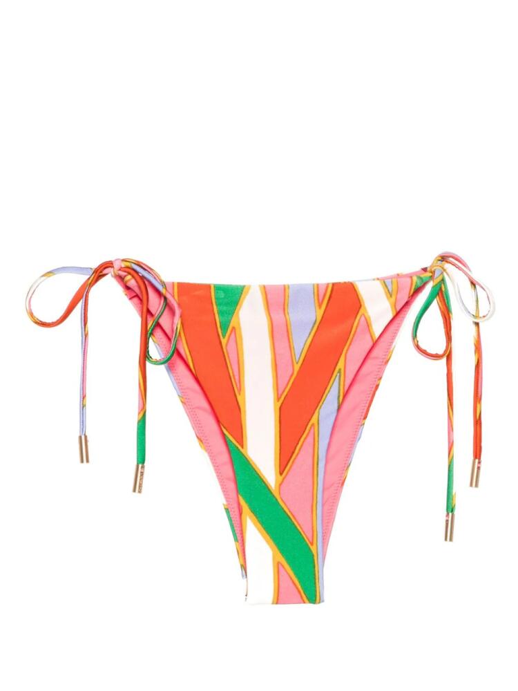 Cult Gaia Estella abstract-print bikini bottom - Pink Cover