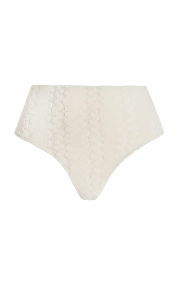 Oas - Riva Ruched High-Rise Bikini Bottom - Ivory Cover