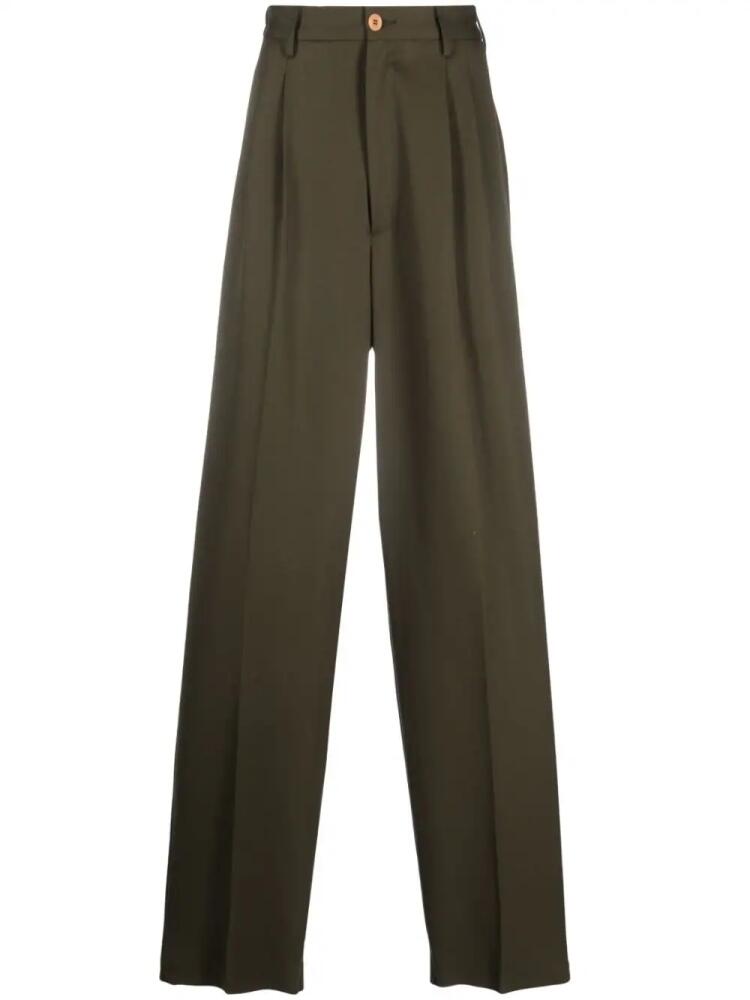 Magliano pintuck wide-leg trousers - Green Cover