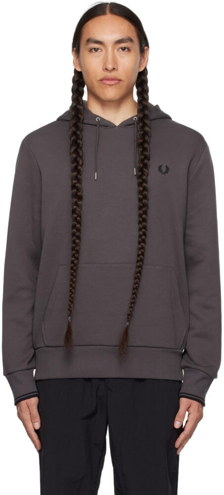 Fred Perry Gray Tipped Hoodie Cover