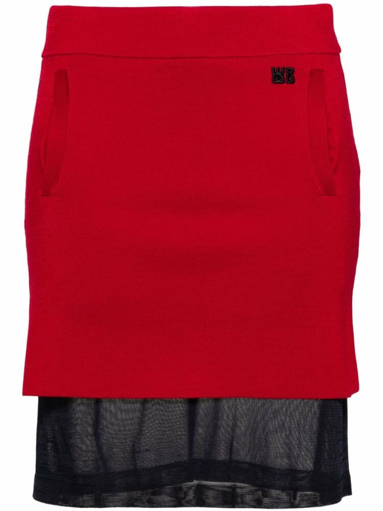 Wales Bonner Verse mini skirt - Red Cover