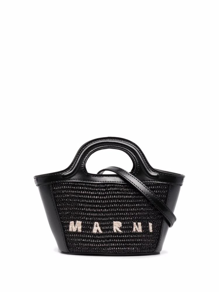 Marni micro Tropicalia tote bag - Black Cover