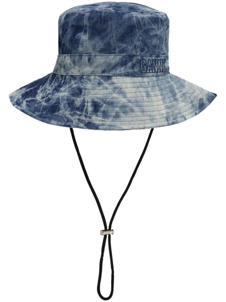 GANNI washed denim bucket hat - Blue Cover