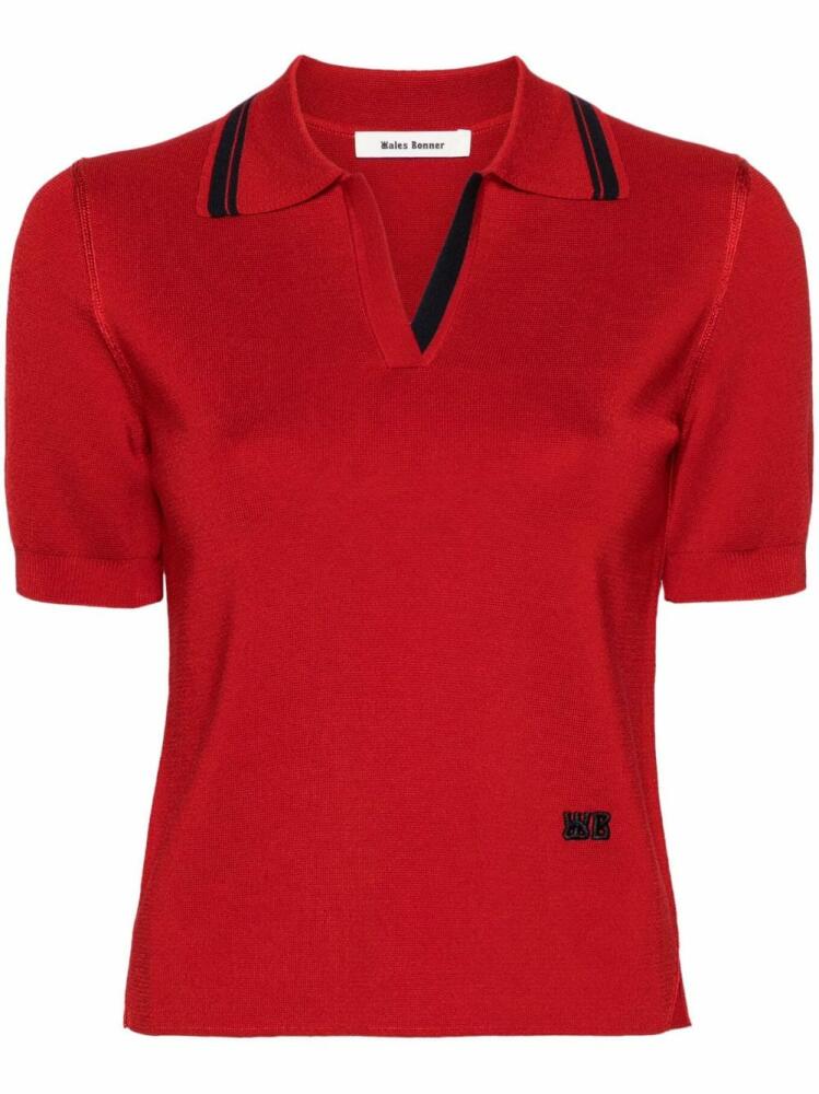 Wales Bonner Verse polo top - Red Cover